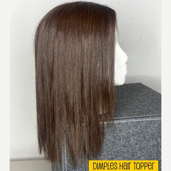 DIMPLES Hair Topper Synthetic Hair Clio 14 - Dark Chocolate - Picture 1 of 5